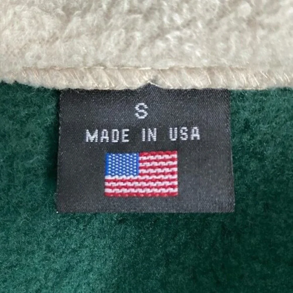 AMERITEX Vintage Hunter Green San Francisco Zip Up Fleece Vest Child Size Small - Picture 5 of 6